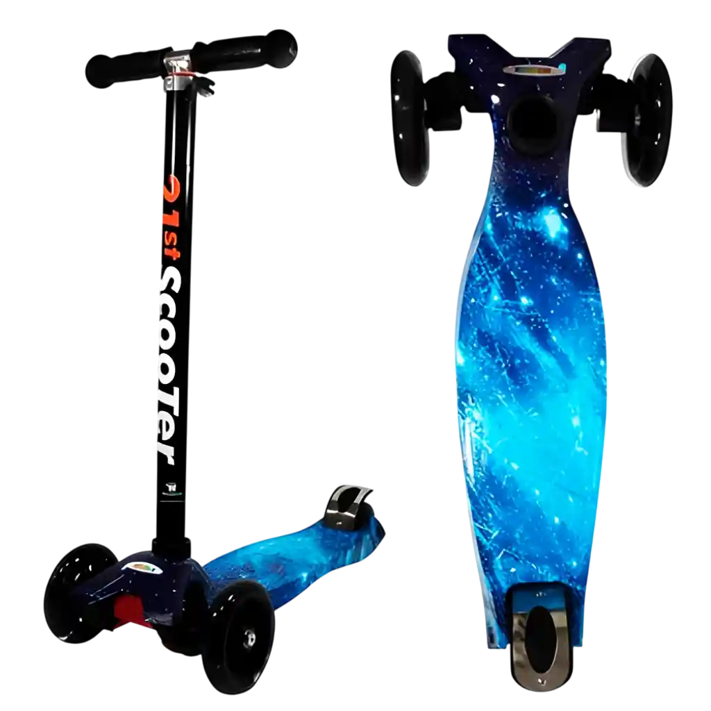 Juguete Monopatin Patineta Scooter Metálica Azul Niños