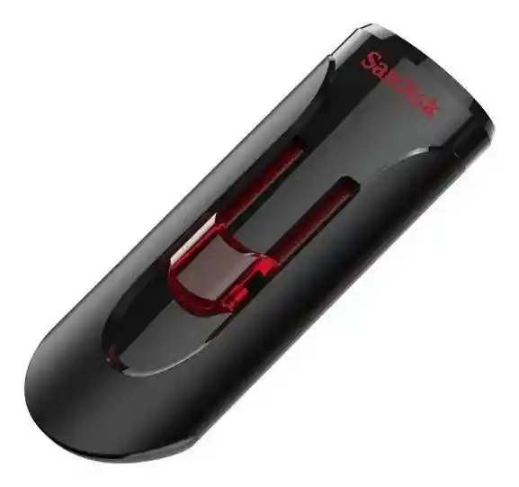 Memoria Usb Sandisk Cruzer Glide 128 Gb 3.0 Negro Y Rojo