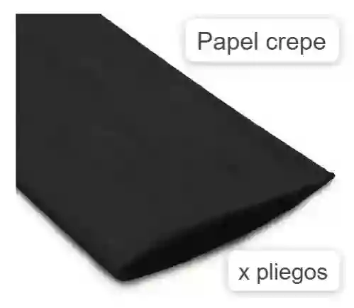 Papel Crepe Negro X 1 Und