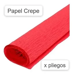 Papel Crepe Rojo X 1 Und