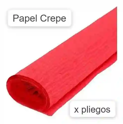 Papel Crepe Rojo X 1 Und