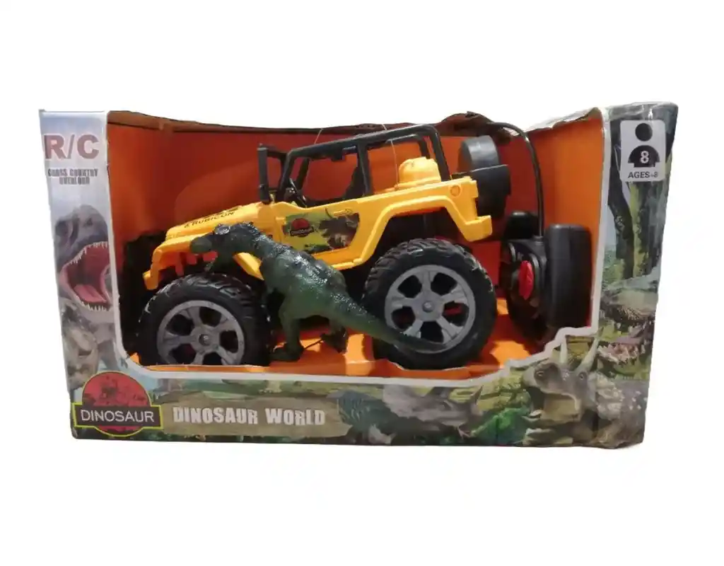 Carro Campero Con Dinosaurio A Control Remoto