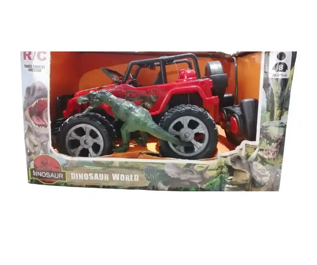 Carro Campero Con Dinosaurio A Control Remoto