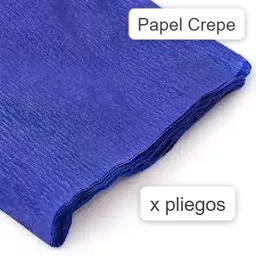 Papel Crepe Azul Oscuro X 1 Und