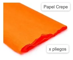 Papel Crepe Naranja X 1 Und