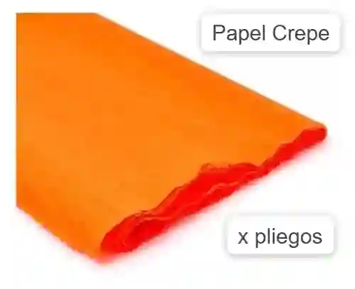Papel Crepe Naranja X 1 Und