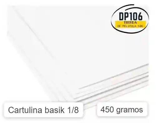 Cartulina Basik Octavo De 450 Gramos X 1 Und