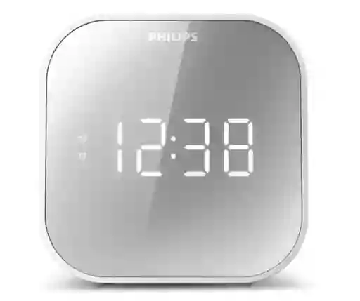 Reloj Despertador Philips Diseño Espejo Puerto Usb