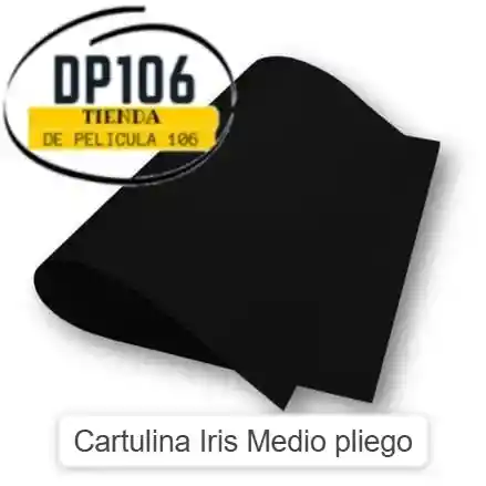 Cartulina Iris Negro X 2 Medio Pliego