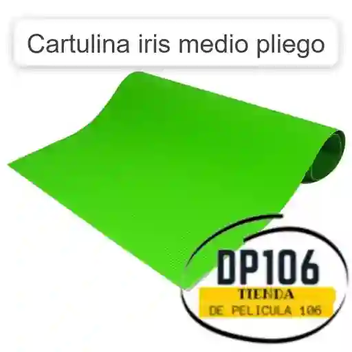 Cartulina Iris Verde Limon X 2 Medio Pliego