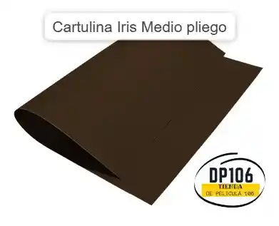 Cartulina Iris Cafe X 2 Medio Pliego