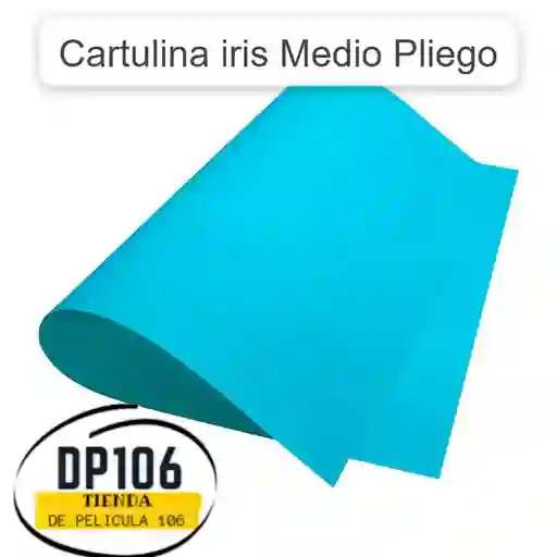 Cartulina Iris Azul Cielo X 2 Medio Pliego