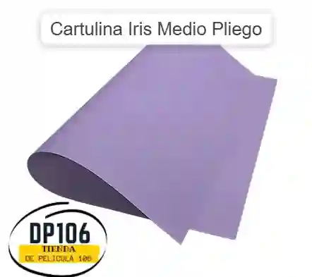 Cartulina Iris Lila X 2 Medio Pliego