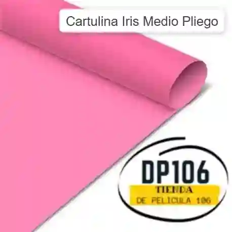Cartulina Iris Rosa X 2 Medio Pliego
