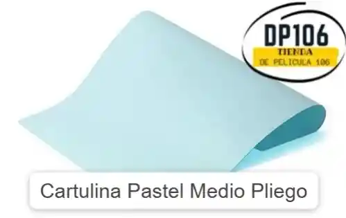 Cartulina Azul Medio Pliego X 2 Und