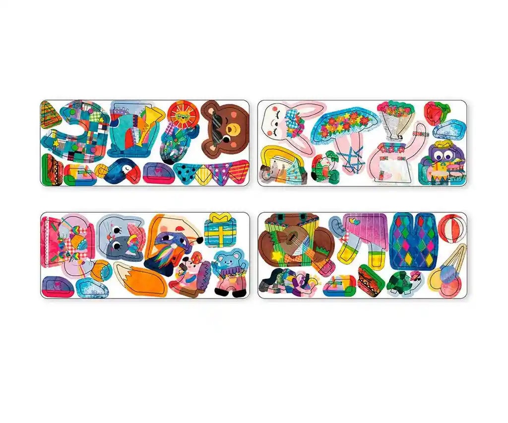 Juego Didáctico Puzzle Animales Bailes Magnéticos Para Niños