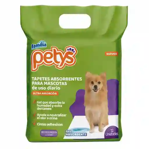 Tapetes Absorbentes Petys Pequeño 12unid
