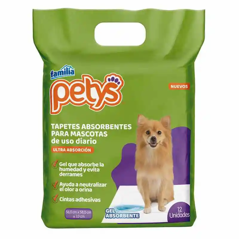 Tapetes Absorbentes Petys Pequeño 12unid