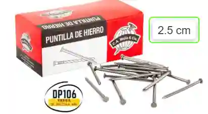 Puntillas De Hierro 2.5 Cm X 20 Und Clavos De Hierro