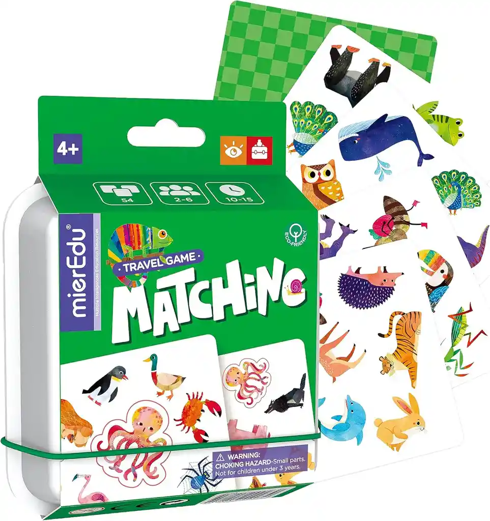 Juego Didáctico Cartas Para Emparejar Animales Niños