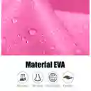 Carpa Capa Impermeable Lluvia Adulto Eva Capota Cordones Rosado Poncho