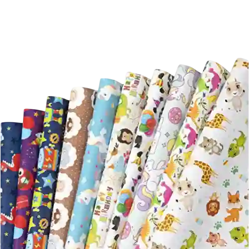 Papel Regalo Estampado Para Niñas X3 Pliegos