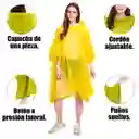 Carpa Capa Impermeable Lluvia Adulto Eva Capota Cordones Amarillo Poncho