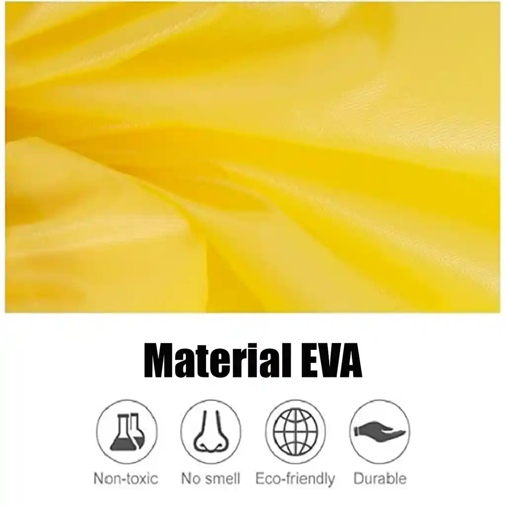 Carpa Capa Impermeable Lluvia Adulto Eva Capota Cordones Amarillo Poncho