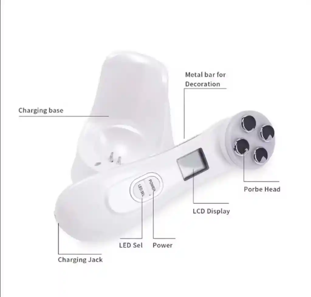 Electroporador Facial Iones Led Galvanicos