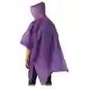 Carpa Capa Impermeable Lluvia Adulto Eva Capota Cordones Morado Poncho