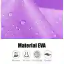 Carpa Capa Impermeable Lluvia Adulto Eva Capota Cordones Morado Poncho