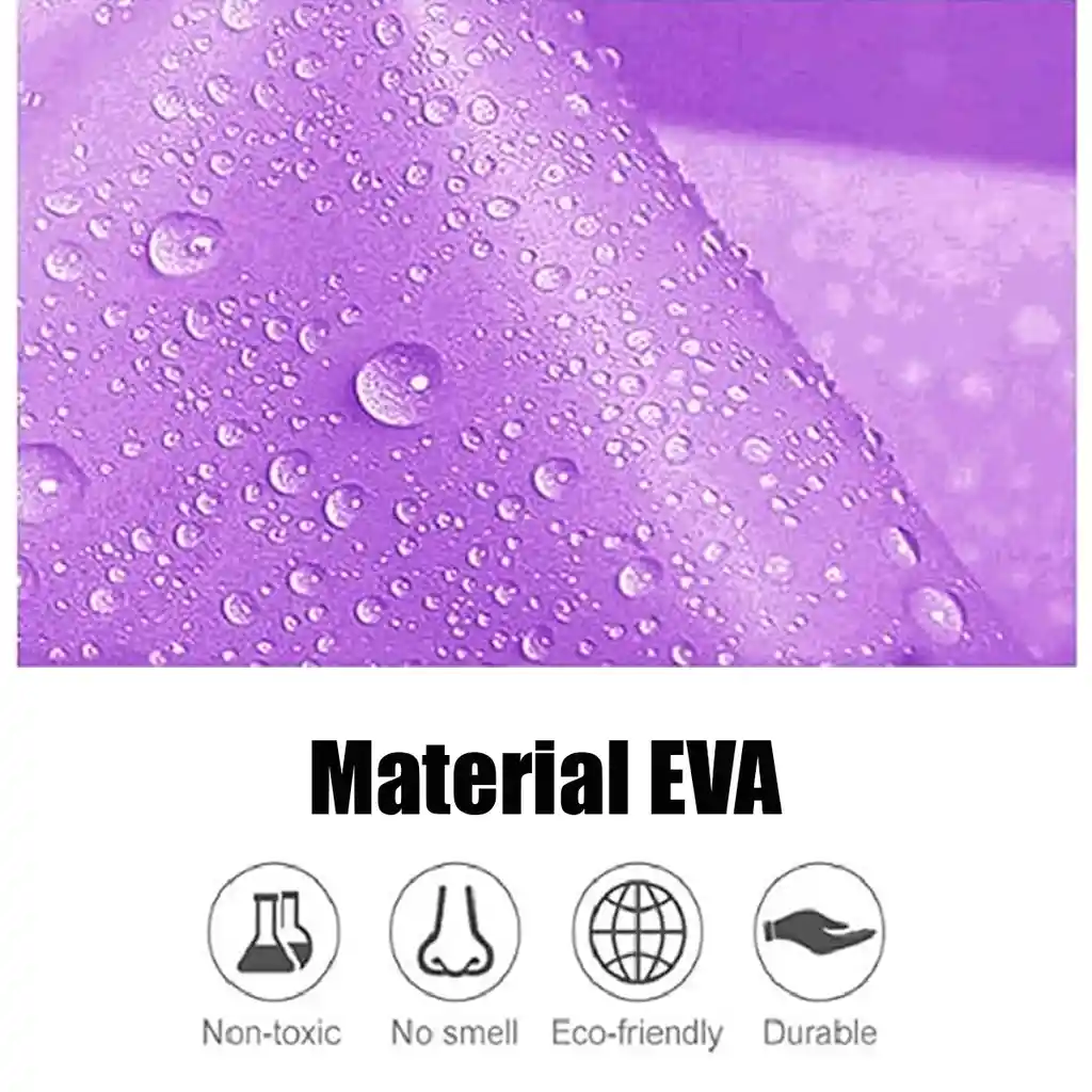 Carpa Capa Impermeable Lluvia Adulto Eva Capota Cordones Morado Poncho