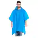 Carpa Capa Impermeable Lluvia Adulto Eva Capota Cordones Azul Poncho