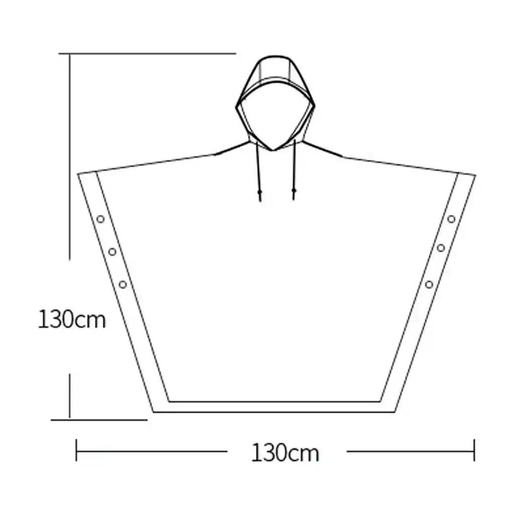 Carpa Capa Impermeable Lluvia Adulto Eva Capota Cordones Azul Poncho