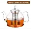 Tetera En Vidrio De 1.2 Litros Con Filtro Infusor Extraíble