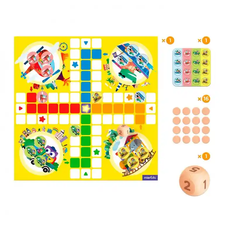 Juego De Mesa Didáctico De Parchís Para Niños