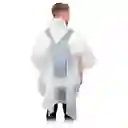 Carpa Capa Impermeable Lluvia Adulto Eva Capota Cordones Blanca Poncho