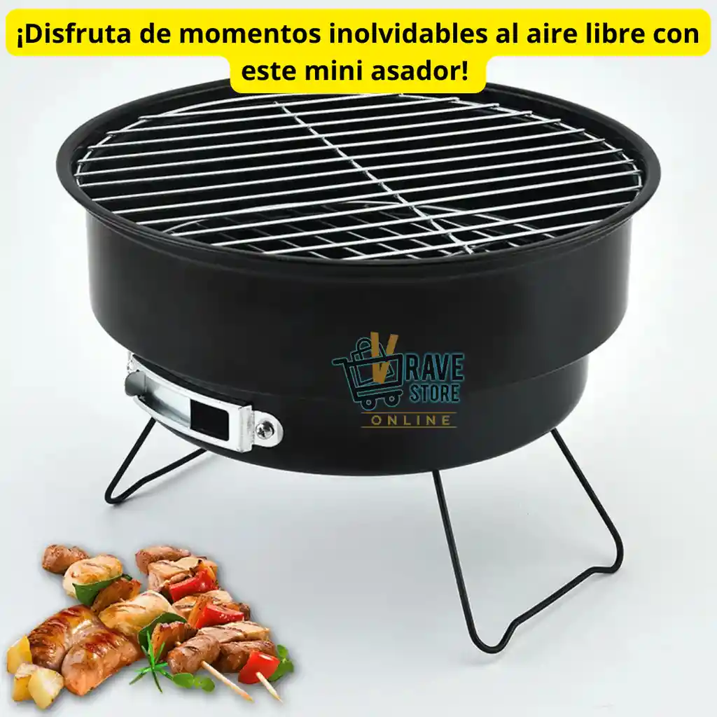 Mini Asador Parrilla Barbacoa Camping Portátil Carbón