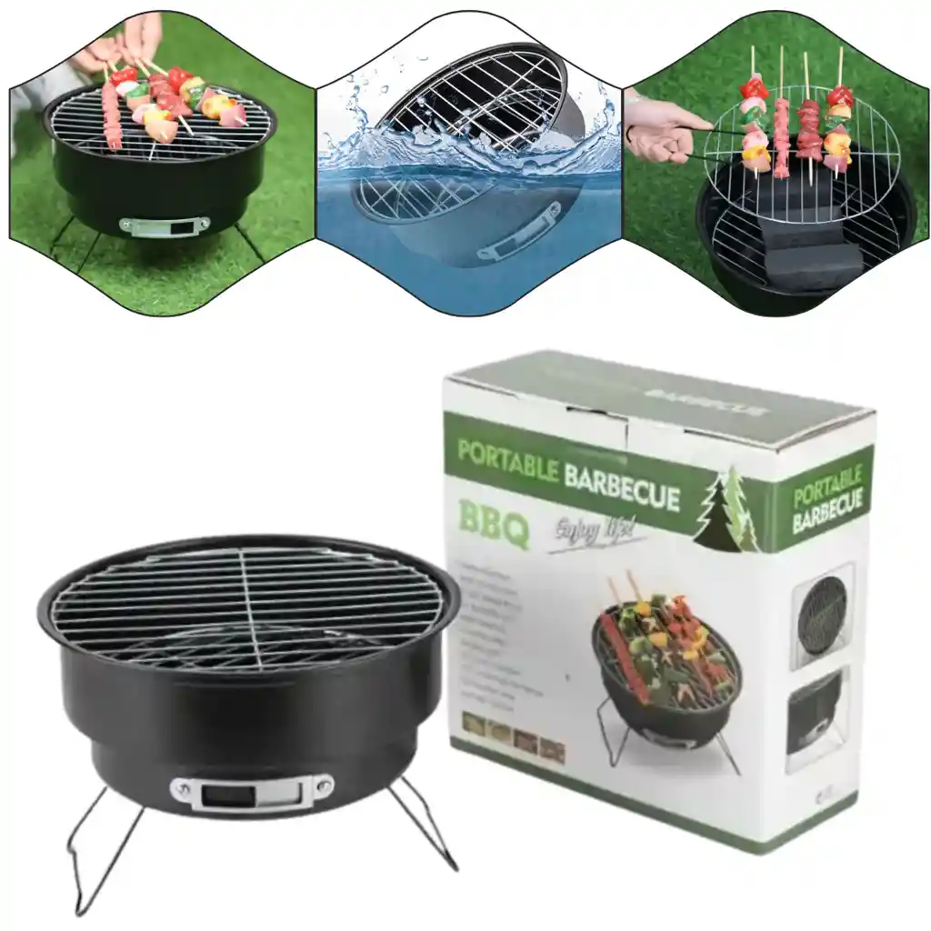 Mini Asador Parrilla Barbacoa Camping Portátil Carbón