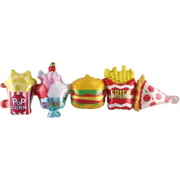 Guirnalda Inflable De Comidas Rapidas - Pizza Hamburguesa