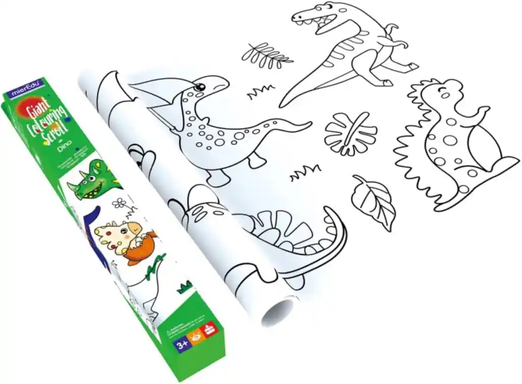 Rollo Gigante Para Colorear Diseño Dinosaurios Para Niños
