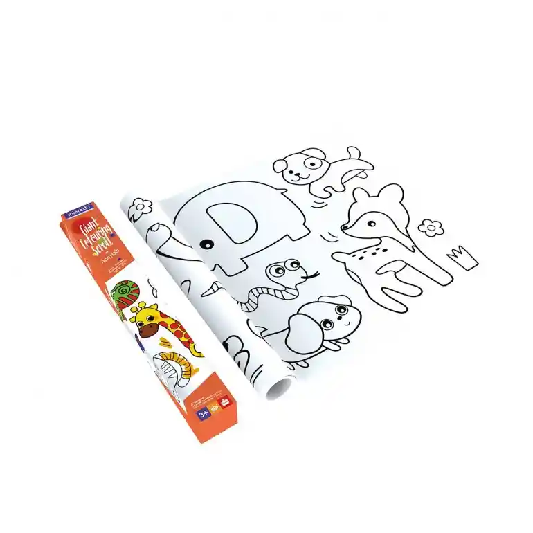 Rollo Gigante Para Colorear Diseño Animales Para Niños