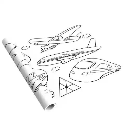 Rollo Gigante Para Colorear Diseño Vehículos Para Niños