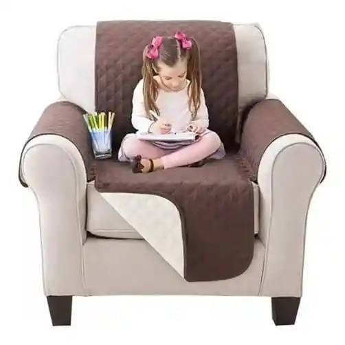 Protector Forro Funda Sofá Muebles 1 Puesto Doble Faz
