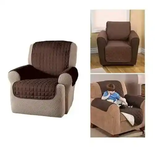 Protector Forro Funda Sofá Muebles 1 Puesto Doble Faz