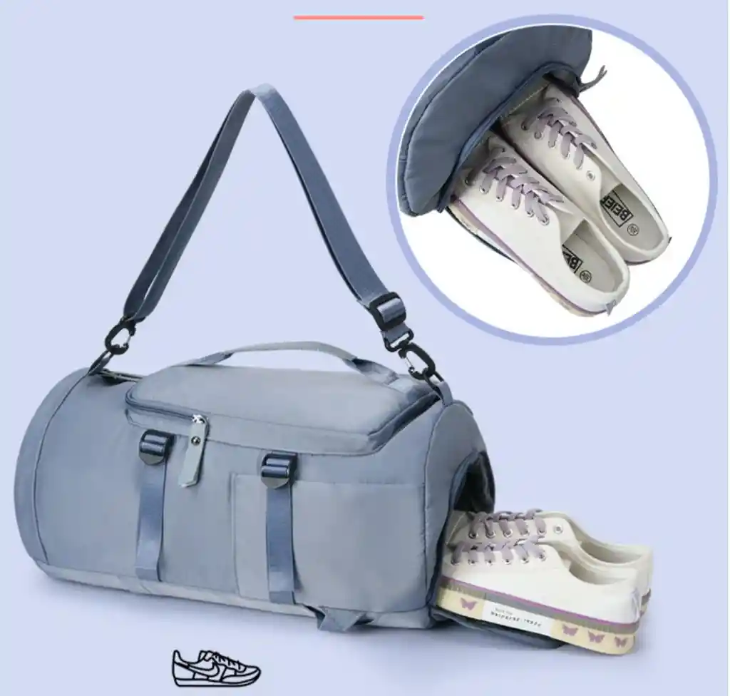 Bolso Morral Viajero Impermeable Camping - Azul