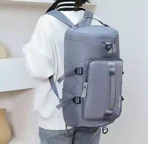 Bolso Morral Viajero Impermeable Camping - Azul