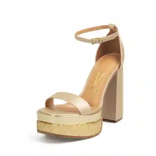 Sandalia Plataforma Dorado Vizzano Talla 36