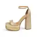 Sandalia Plataforma Dorado Vizzano Talla 36