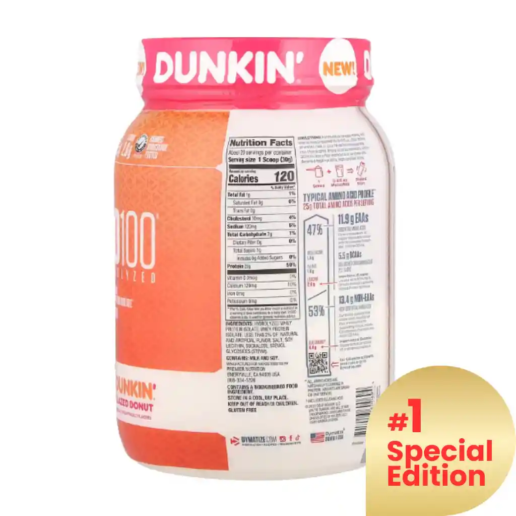 Iso 100 1.3lb - Dymatize - Dunkin Glazed Donut